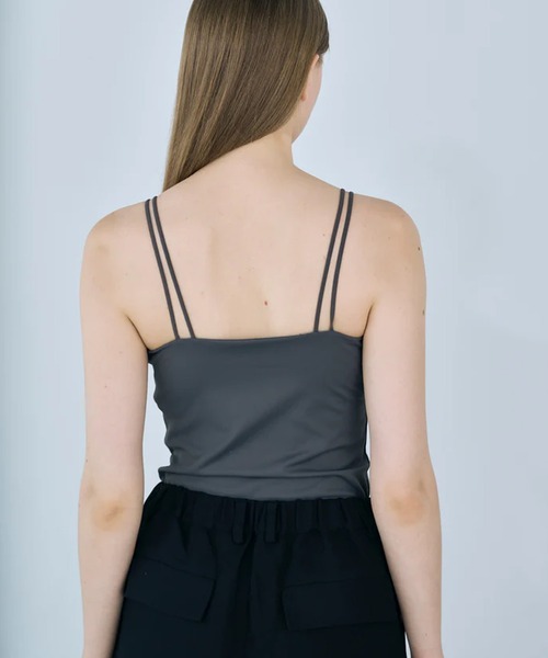 merrylatte(メリーラテ)の「layered sheer camisole(キャミソール・レディース・グレー/ブラック・FREE)」の17枚目の写真