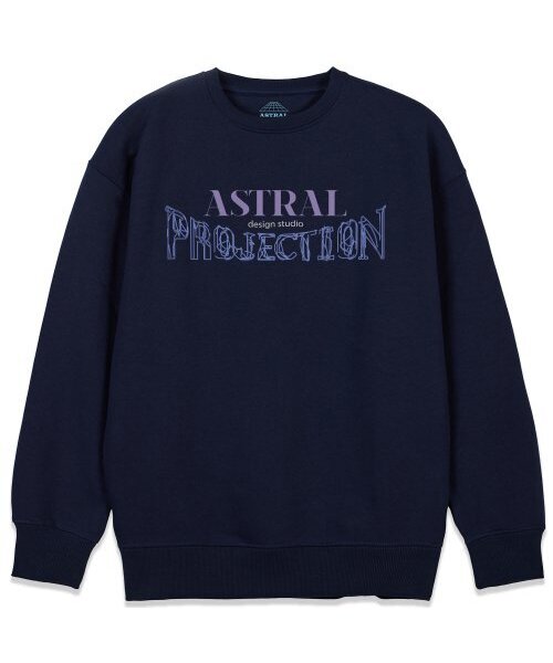 ASTRAL PROJECTION(アストラルプロジェクション)の「アーチロゴルーズフィットスウェット_ネイビー(スウェット・メンズ・その他・MEDIUM/LARGE/X-LARGE/XX-LARGE)」の1枚目の写真