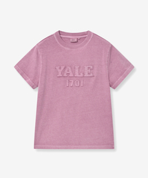 ウィメンズピグメントアプリケTシャツ_ピンク