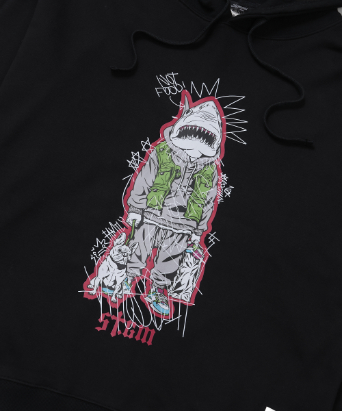 STIGMA（スティグマ）の「DV SHARK HOODIE BLACK（パーカー・メンズ・その他・MEDIUM/LARGE/X-LARGE）」の5枚目の写真