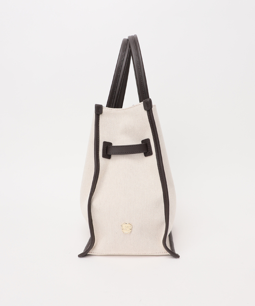 Spick & Span（スピックアンドスパン）の「VIOLAd’ORO / ヴィオラドーロ キャンバス*レザートートバッグL*（トートバッグ・レディース・アイボリー・FREE）」の6枚目の写真