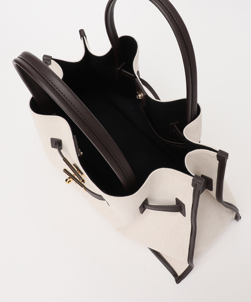Spick & Span（スピックアンドスパン）の「VIOLAd’ORO / ヴィオラドーロ キャンバス*レザートートバッグL*（トートバッグ・レディース・アイボリー・FREE）」の11枚目の写真