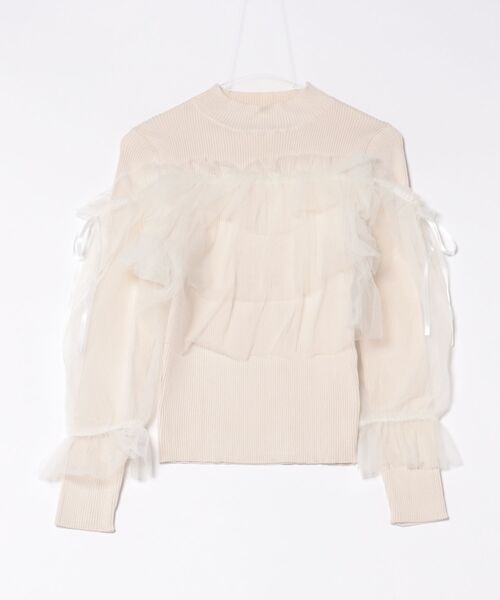 PEACH JOHN（ピーチジョン）の「チュールコンビニット（ニット/セーター・レディース・アイボリー/ブラック/チャコール・ONE SIZE）」の17枚目の写真