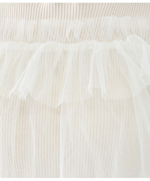 PEACH JOHN（ピーチジョン）の「チュールコンビニット（ニット/セーター・レディース・アイボリー/ブラック/チャコール・ONE SIZE）」の8枚目の写真