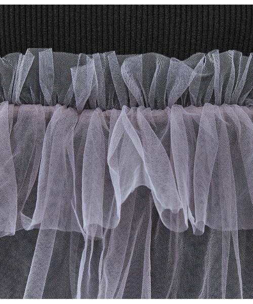 PEACH JOHN（ピーチジョン）の「チュールコンビニット（ニット/セーター・レディース・アイボリー/ブラック/チャコール・ONE SIZE）」の10枚目の写真