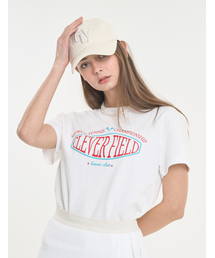 シグニチャーエンブレムクロップTシャツ[オフホワイト]