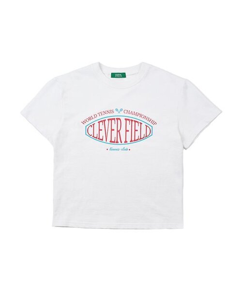 CLEVER FIELD（クレバーフィールド）の「シグニチャーエンブレムクロップTシャツ[オフホワイト]（Tシャツ/カットソー・レディース・その他・SMALL/MEDIUM）」の4枚目の写真