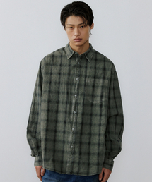 ENDOOR（エンドア）の「Vintage check shirt (vtg olive)（シャツ/ブラウス）」