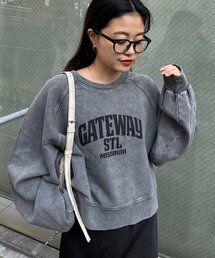 CIAOPANIC TYPY | アシッドウォッシュ加工ロゴプリントラグランスウェット(スウェット)