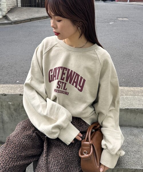 CIAOPANIC TYPY(チャオパニックティピー)の「アシッドウォッシュ加工ロゴプリントラグランスウェット(スウェット・レディース・グレー系その他/ピンク/ブラウン/チャコールグレー・ONE SIZE)」の13枚目の写真