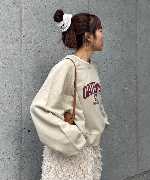 CIAOPANIC TYPY(チャオパニックティピー)の「アシッドウォッシュ加工ロゴプリントラグランスウェット(スウェット・レディース・グレー系その他/ピンク/ブラウン/チャコールグレー・ONE SIZE)」の16枚目の写真