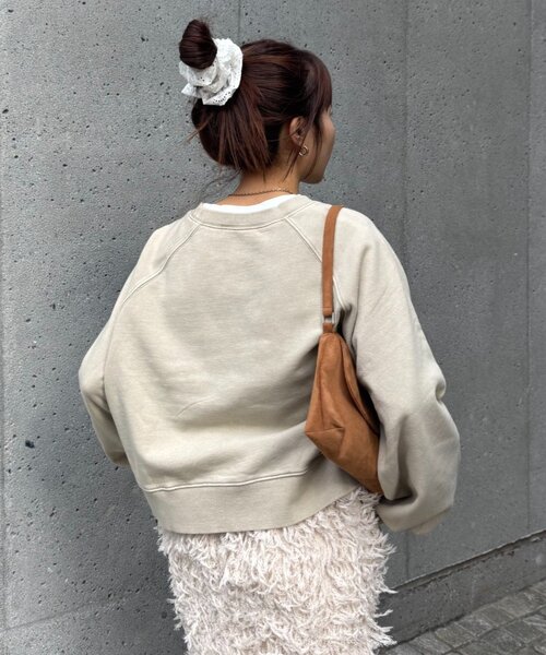 CIAOPANIC TYPY(チャオパニックティピー)の「アシッドウォッシュ加工ロゴプリントラグランスウェット(スウェット・レディース・グレー系その他/ピンク/ブラウン/チャコールグレー・ONE SIZE)」の17枚目の写真