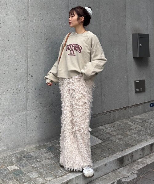 CIAOPANIC TYPY(チャオパニックティピー)の「アシッドウォッシュ加工ロゴプリントラグランスウェット(スウェット・レディース・グレー系その他/ピンク/ブラウン/チャコールグレー・ONE SIZE)」の19枚目の写真