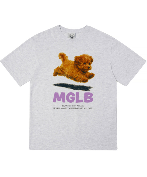 MATCHGLOBE(マッチグローブ)の「ジャンピングパピーオーバーサイズTシャツ(ライトグレー)(Tシャツ/カットソー・レディース・その他・FREE)」の1枚目の写真