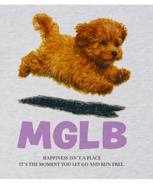 MATCHGLOBE(マッチグローブ)の「ジャンピングパピーオーバーサイズTシャツ(ライトグレー)(Tシャツ/カットソー・レディース・その他・FREE)」の3枚目の写真