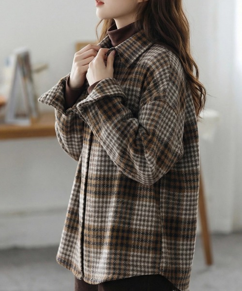 cammie(キャミー)の「チェックシャツ(シャツ/ブラウス・レディース・ベージュ/レッド/ブラック・M/L)」の16枚目の写真