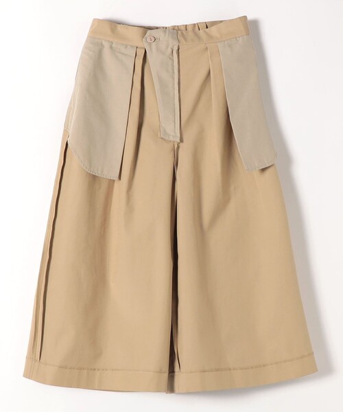 quaranciel(カランシエル)の「quaranciel:〈洗濯機可能〉タック Aライン ハーフ パンツ(その他パンツ・レディース・ベージュ/ネイビー・38/40)」の10枚目の写真