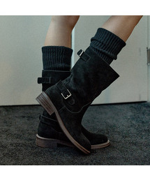 SHOEHI（シューハイ）の「Nana Cowhide Suede Two Belt Boots_B1342(3Colors)（ブーツ・レディース）」