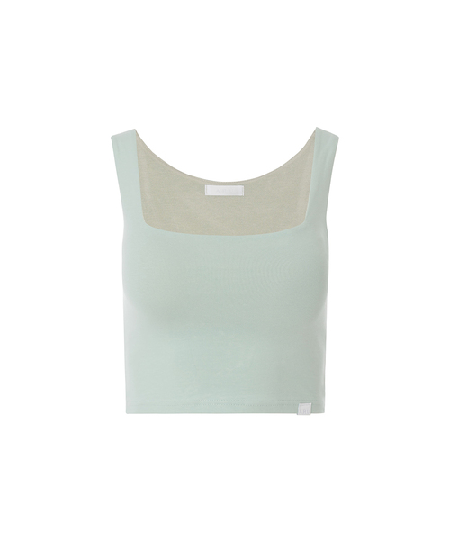 A.R.U(エイアールユー)の「SQUARE SLEEVELESS(Tシャツ/カットソー・レディース・ホワイト/アッシュグレー/ブラック/イエロー/ミント/PINK・SMALL/MEDIUM)」の4枚目の写真