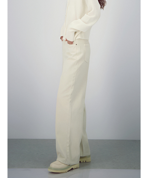ACUD（アクド）の「Soft Structure Denim _L.Beige（デニムパンツ・レディース・ライトベージュ・MEDIUM/SMALL）」の3枚目の写真