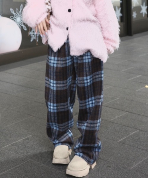 jumelle(ジュメロ)の「【暖パン】ウォームチェックパンツ(その他パンツ・レディース・ブラウン・MEDIUM/SMALL)」の1枚目の写真
