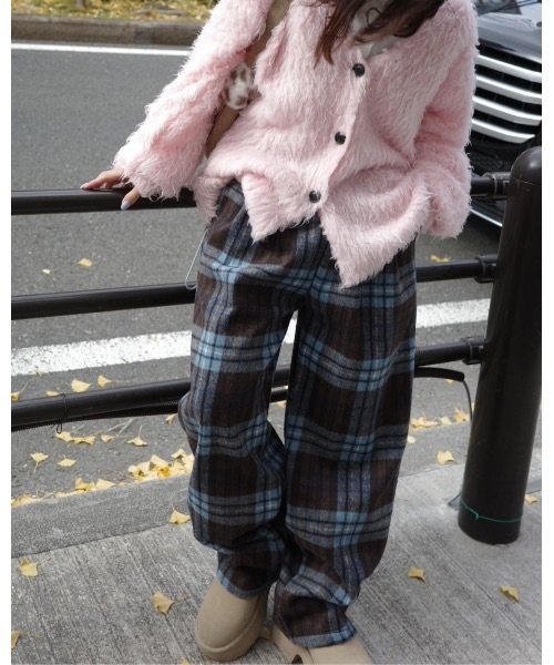 jumelle(ジュメロ)の「【暖パン】ウォームチェックパンツ(その他パンツ・レディース・ブラウン・MEDIUM/SMALL)」の4枚目の写真