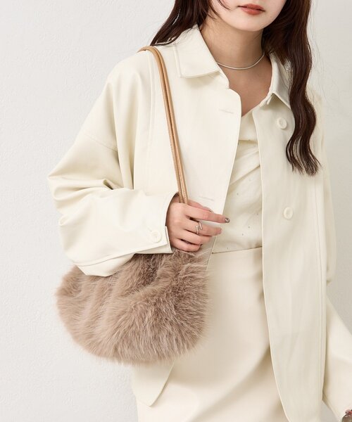 mystic（ミスティック）の「WハンドルファーBAG（トートバッグ・レディース・ベージュ・FREE）」の4枚目の写真