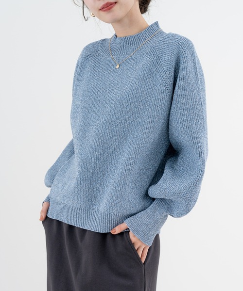 refinedworks(リファインドワークス)の「【refinedworks】ふっくら軽い、毎日 着たい 上質 ニット(ニット/セーター・レディース・アイボリー/グリーン/ブルー・FREE)」の7枚目の写真