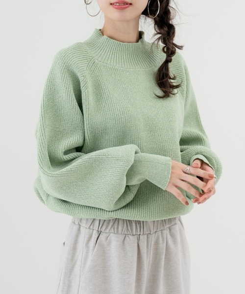 refinedworks(リファインドワークス)の「【refinedworks】ふっくら軽い、毎日 着たい 上質 ニット(ニット/セーター・レディース・アイボリー/グリーン/ブルー・FREE)」の8枚目の写真