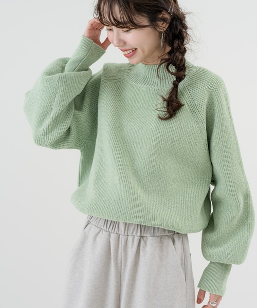 refinedworks(リファインドワークス)の「【refinedworks】ふっくら軽い、毎日 着たい 上質 ニット(ニット/セーター・レディース・アイボリー/グリーン/ブルー・FREE)」の9枚目の写真