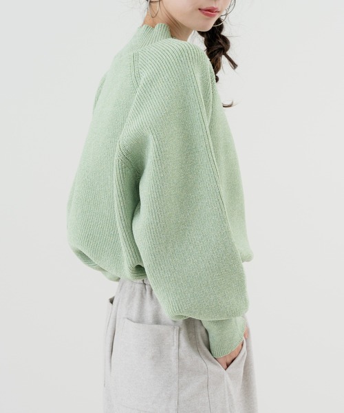 refinedworks(リファインドワークス)の「【refinedworks】ふっくら軽い、毎日 着たい 上質 ニット(ニット/セーター・レディース・アイボリー/グリーン/ブルー・FREE)」の11枚目の写真