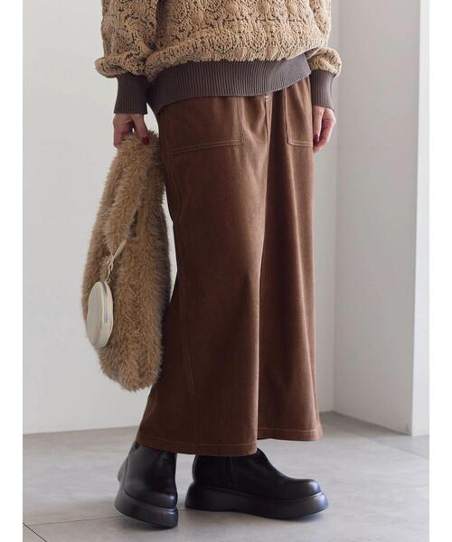 Samansa Mos2 blue（サマンサモスモスブルー）の「コーデュロイスカート（スカート・レディース・ブラウン/キナリ/チャコールグレー・F）」の3枚目の写真