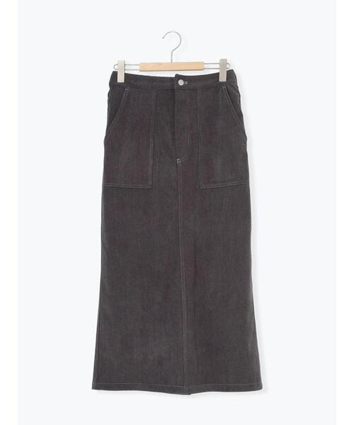 Samansa Mos2 blue（サマンサモスモスブルー）の「コーデュロイスカート（スカート・レディース・ブラウン/キナリ/チャコールグレー・F）」の18枚目の写真