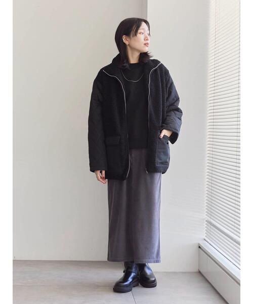 Samansa Mos2 blue（サマンサモスモスブルー）の「コーデュロイスカート（スカート・レディース・ブラウン/キナリ/チャコールグレー・F）」の19枚目の写真