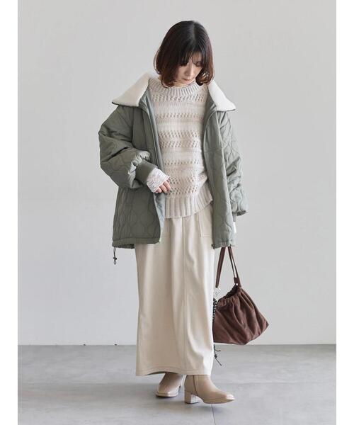 Samansa Mos2 blue（サマンサモスモスブルー）の「コーデュロイスカート（スカート・レディース・ブラウン/キナリ/チャコールグレー・F）」の9枚目の写真