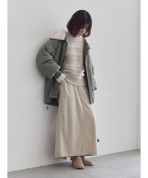 Samansa Mos2 blue（サマンサモスモスブルー）の「コーデュロイスカート（スカート・レディース・ブラウン/キナリ/チャコールグレー・F）」の5枚目の写真