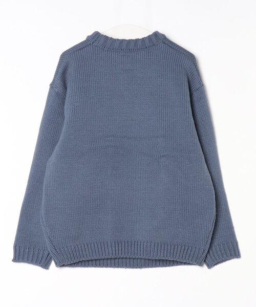 BEAVER（ビーバー）の「B omnivore/ビーオムニボー　DOG KNIT（ニット/セーター・メンズ・ブラック/ブルー・M/L）」の3枚目の写真