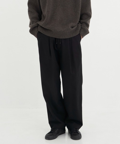 パンツ MARKAWARE DOUBLE PLEATED EASY TROUSERS MARKAWARE/マーカウェア】DOUBLE PLEATED EASY TROUSERS（スラックス