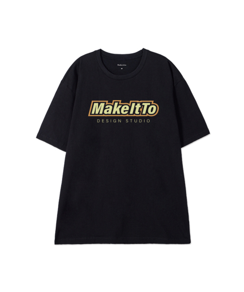 MAKEITTO（メイキット）の「[BORDER LOGO] CREW NECK TEE_BLACK（Tシャツ/カットソー・メンズ・その他・MEDIUM/LARGE/X-LARGE/XX-LARGE）」の2枚目の写真
