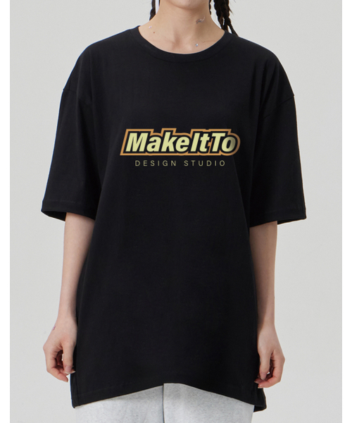 MAKEITTO（メイキット）の「[BORDER LOGO] CREW NECK TEE_BLACK（Tシャツ/カットソー・メンズ・その他・MEDIUM/LARGE/X-LARGE/XX-LARGE）」の3枚目の写真