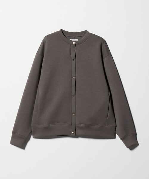 green label relaxing(グリーンレーベルリラクシング)の「ダンボール ノーカラー カーディガン(カーディガン/ボレロ・レディース・モカ/ダークグレー/オフホワイト・FREE)」の7枚目の写真