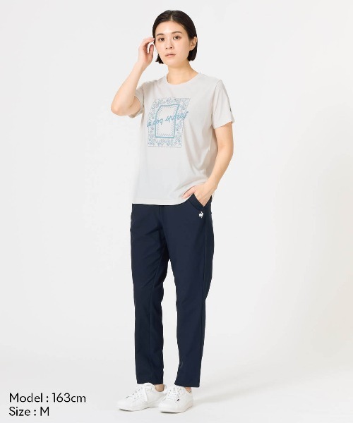 le coq sportif(ルコックスポルティフ)の「【ルコックスポルティフ】吸汗速乾/ストレッチ/UVカット/遮熱ヘランカ半袖Tシャツ(Tシャツ/カットソー・レディース・ネイビー/ピンク/ホワイト/ブルー・S/M/L/XL)」の6枚目の写真