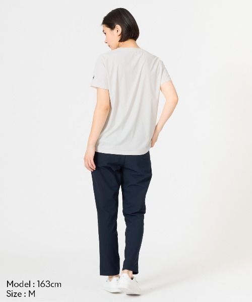le coq sportif(ルコックスポルティフ)の「【ルコックスポルティフ】吸汗速乾/ストレッチ/UVカット/遮熱ヘランカ半袖Tシャツ(Tシャツ/カットソー・レディース・ネイビー/ピンク/ホワイト/ブルー・S/M/L/XL)」の7枚目の写真