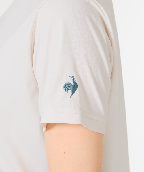 le coq sportif(ルコックスポルティフ)の「【ルコックスポルティフ】吸汗速乾/ストレッチ/UVカット/遮熱ヘランカ半袖Tシャツ(Tシャツ/カットソー・レディース・ネイビー/ピンク/ホワイト/ブルー・S/M/L/XL)」の9枚目の写真