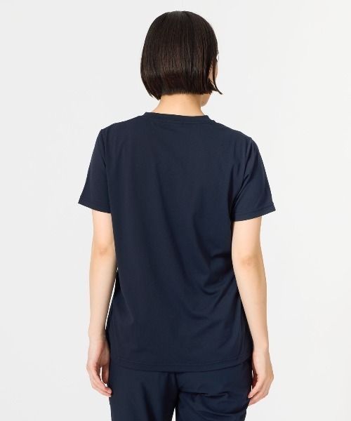 le coq sportif(ルコックスポルティフ)の「【ルコックスポルティフ】吸汗速乾/ストレッチ/UVカット/遮熱ヘランカ半袖Tシャツ(Tシャツ/カットソー・レディース・ネイビー/ピンク/ホワイト/ブルー・S/M/L/XL)」の13枚目の写真