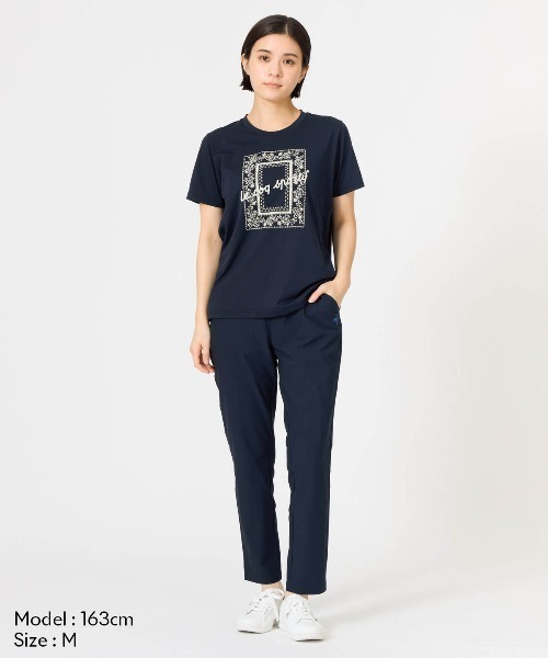 le coq sportif(ルコックスポルティフ)の「【ルコックスポルティフ】吸汗速乾/ストレッチ/UVカット/遮熱ヘランカ半袖Tシャツ(Tシャツ/カットソー・レディース・ネイビー/ピンク/ホワイト/ブルー・S/M/L/XL)」の14枚目の写真