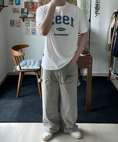 THEVINYLHOUSE（ザバイニルハウス）の「OPEN DOUBLE KNEE PANTS GREY（その他パンツ・メンズ・その他・S/M/L）」の5枚目の写真