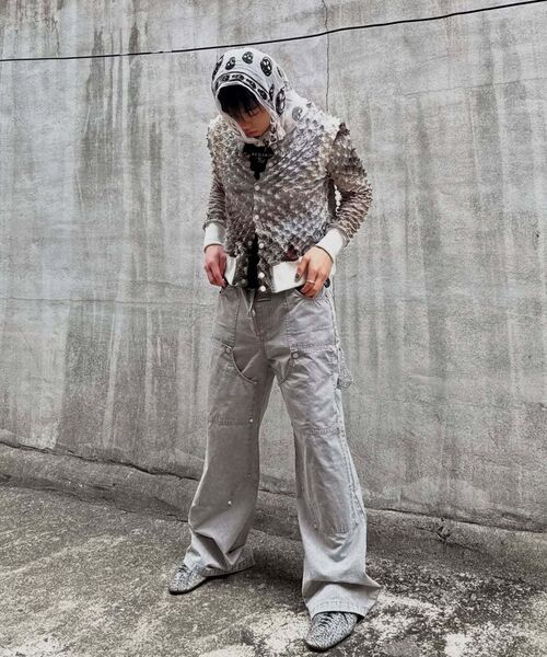 THEVINYLHOUSE（ザバイニルハウス）の「OPEN DOUBLE KNEE PANTS GREY（その他パンツ・メンズ・その他・S/M/L）」の6枚目の写真