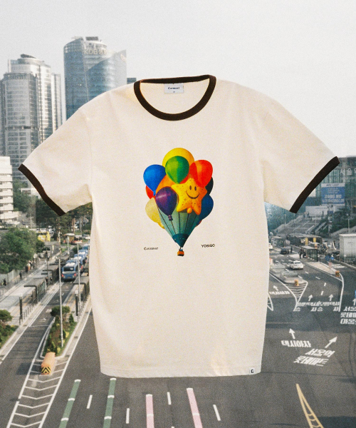 COVERNAT（カバーナット）の「[YOSIGO] バルーンフェスティバルリンガーTシャツ バター（Tシャツ/カットソー・レディース・その他・S/M/L/XL/XS/XXL）」の3枚目の写真