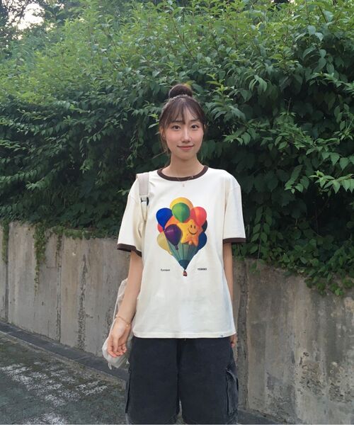 COVERNAT（カバーナット）の「[YOSIGO] バルーンフェスティバルリンガーTシャツ バター（Tシャツ/カットソー・レディース・その他・S/M/L/XL/XS/XXL）」の16枚目の写真